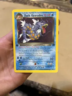 Pokemon Dark Gyarados TCG 8/82 Double Holo Swirl Pre-Release Promo First Edition - Image 5