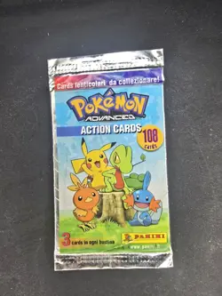 Vintage Pokemon 2004 Panini Action Advanced Sealed Booster Pack Lenticular Rare - Image 1