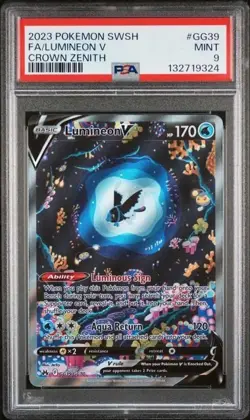 Lumineon V #GG39/GG70 PSA 9 • 2023 Pokemon SWSH Galarian Gallery Crown Zenith - Image 1