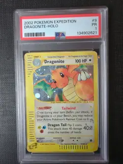PSA 1 PR 2002 Expedition Dragonite Holo Foil 9/165 WOTC E-Reader Series Pokemon - Image 1