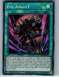 Evil Assault SUDA-EN052 Supreme Darkness - Yu Gi Oh Card - NM - Image 1