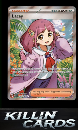 Lacey - 166/142 166/142 Pokemon Ultra Rare SV07: Stellar Crown Card NM - Image 1