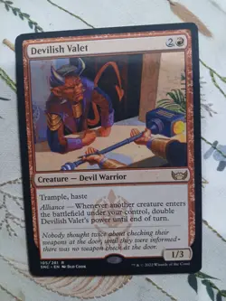 Devilish Valet Commander: Bloomburrow Regular - Image 1