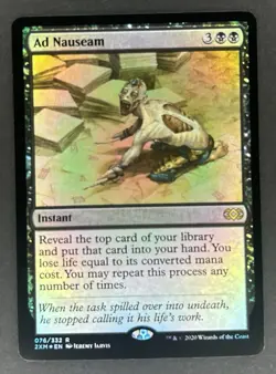 MTG English Ad Nauseam NM Foil Double Masters Magic The Gathering - Image 1