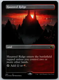 Haunted Ridge (Borderless) Foil R Innistrad: Midnight Hunt 282 NM - Image 1