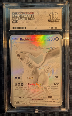 Pokemon TCG Reshiram EX White Flare | 173/086 | Perfect Subgrades | Ace 10 - Image 1