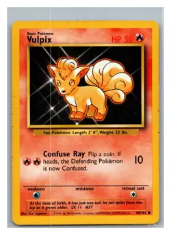 Base Set #068/102 Vulpix - Pokemon Card - Image 1