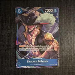 Bandai Dracule Mihawk Blocker On Play OP09-048 One Piece CCG Character Card - Image 1
