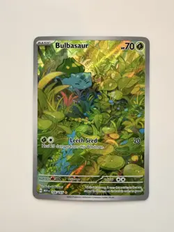 Bulbasaur 166/165 Holo Illustration Rare Scarlet & Violet 151 Pokemon Card - Image 1