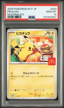 PSA 10 Pikachu McDonald’s Happy Set Promo 020/M-P 2025 Pokemon Card JP GEM MINT - Image 3