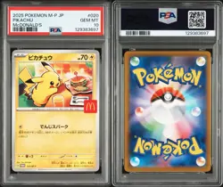 PSA 10 Pikachu McDonald’s Happy Set Promo 020/M-P 2025 Pokemon Card JP GEM MINT - Image 5