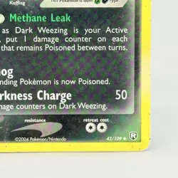 Pokemon Card 2004 Dark Weezing Vintage Team Rocket Returns Card 42/109 MP - Image 4