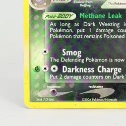 Pokemon Card 2004 Dark Weezing Vintage Team Rocket Returns Card 42/109 MP - Image 5