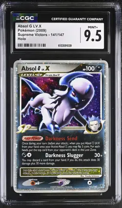 CGC 9.5 MINT+ Absol G LV.X 2009 Supreme Victors 141/147 Holo Pokemon Card - Image 1
