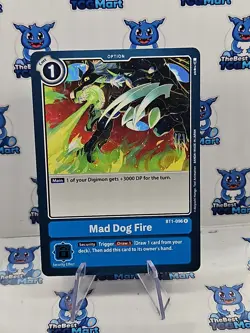 Digimon Card Game Mad Dog Fire BT1-096 R NM - Image 1