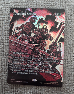DOUBLING SEASON ~ NM ~ MTG Magic- 0011 PZA Borderless FOIL tmnt ninja turtles - Image 1