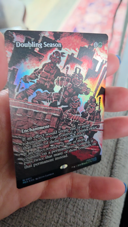 DOUBLING SEASON ~ NM ~ MTG Magic- 0011 PZA Borderless FOIL tmnt ninja turtles - Image 2