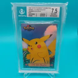 1999 Topps Pokemon TV Animation Series 1 TV Inserts Black Rainbow #TV2 BGS 7.5 - Image 1