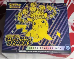 Pokemon TCG Scarlet & Violet Surging Sparks ETB Elite Trainer Box New Sealed - Image 1