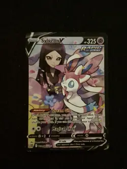 Pokemon Sylveon V Ultra Rare Holo V TG14/TG30 Brilliant Stars Trainer Gallery - Image 1