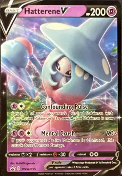 Hatterene V SWSH055 Promo SWSH Black Star Pokemon Near Mint - Image 1