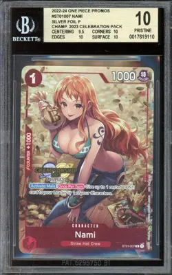 [BGS 10] Nami ST01-007 Championship Celebration Pack CS Promo ONE PIECE PRISTINE - Image 1