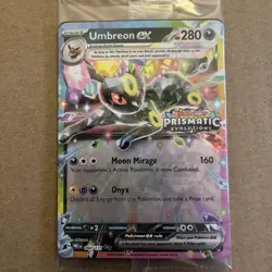 Pokemon Umbreon EX TCG Prismatic Evolutions Card 060/131 Stamped Sealed - Image 2