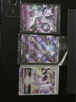 Pokemon GO Holo Lot 3 Cards Mewtwo V Mewtwo VSTAR English Psychic - Image 1
