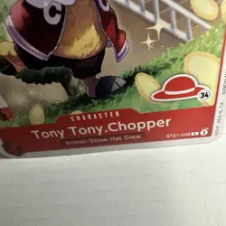 One piece card, Tony Tony.Chopper ST21-008 C, RED STRAW HAT LOGO 34, Arist: kito - Image 5