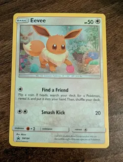 Eevee SM184 Black Star Promo Holo Pokemon Card Near Mint - Image 1