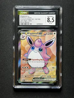 CGC 8.5 ERROR Pokemon Wigglytuff EX #187 S&V 151 Holo MINOR MISCUT! - Image 1
