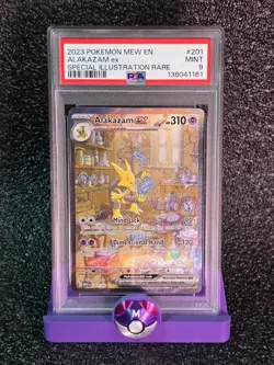 Pokemon Alakazam ex 201/165 Sv Scarlet & Violet 151 Illustration Rare Holo PSA 9 - Image 1