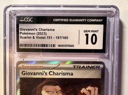 Giovanni's Charisma 197/165 Pokemon Sv: Scarlet & Violet 151 Holo CGC 10 - Image 2