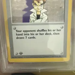 1999 Pokemon Game 1st Edition Impostor Prof. Oak PSA 6 EX-MT - Image 4