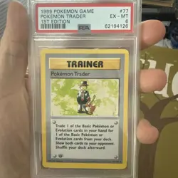 1999 Pokemon Game 1st Edition Pokemon Trader #77 PSA 6 - Image 1