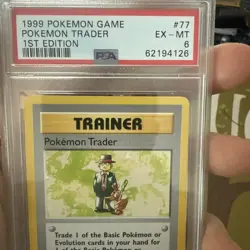 1999 Pokemon Game 1st Edition Pokemon Trader #77 PSA 6 - Image 2