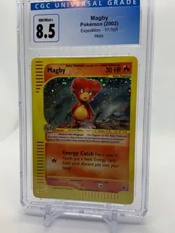 Magby Holo 17/165 2002 Pokemon Expedition CGC 8.5 - Image 1
