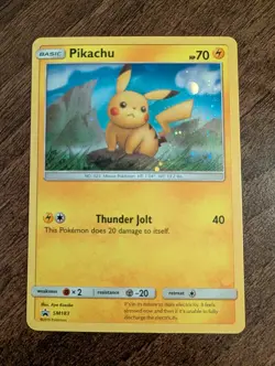 Pikachu SM183 - Sun & Moon Black Star Promo - Holo Pokemon TCG - Image 1