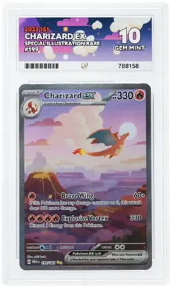 Charizard Ex 199/165 Scarlet & Violet 151 SIR Pokemon TCG - Ace 10 Gem Mint - Image 1