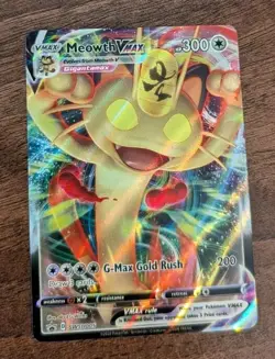 Meowth VMAX SWSH005 SWSH Black Star Promo STANDARD SIZE Pokemon TCG Near Mint - Image 1