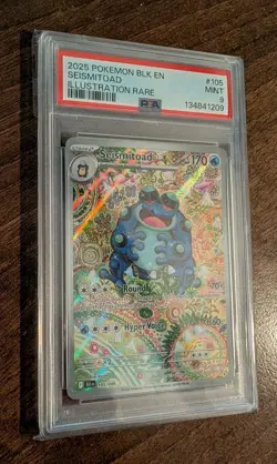 Seismitoad 105/086 Black Bolt 2025 Pokemon TCG Illustration Rare PSA 9 Mint - Image 2
