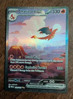 Charizard EX 199/165 SIR Pokemon 151 Scarlet & Violet Pokemon TCG English NM - Image 1