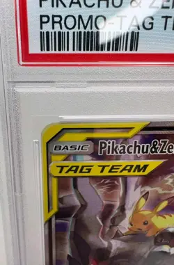 Pikachu & Zekrom GX Pokemon TCG Black Star Promo SM168 Tag Team PSA 9 Mint - Image 5