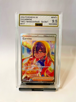 AGS 9.5 Mint Carmine 217/167 Twilight Masquerade SIR Ai Graded Pokemon - Image 1