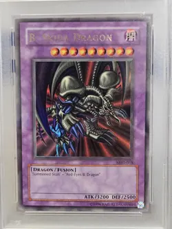 Vintage Yu-Gi-Oh TCG B. Skull Dragon PSA 9 MRD-018 Metal Raiders Holo Rare - Image 3