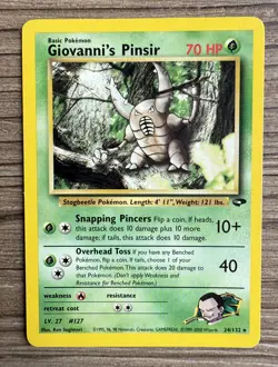 Pokemon Card Gym Challenge Giovanni's Pinsir 24/132 WOTC - Image 1