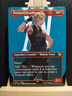 Prompto Argentum (Borderless) - Final Fantasy- Uncommon - NM (see pics) MTG - Image 1