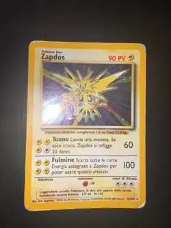 Pokemon Zapdos Holo 16/102 Set Base ITA Condizione POOR - Image 1