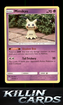 Mimikyu (97) 97/236 Pokemon Rare SM - Cosmic Eclipse Card NM - Image 1