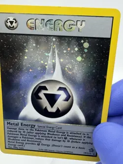 Metal Energy - 19/111 - Pokemon Neo Genesis Unlimited Holo Rare WOTC VLP Swirl - Image 2